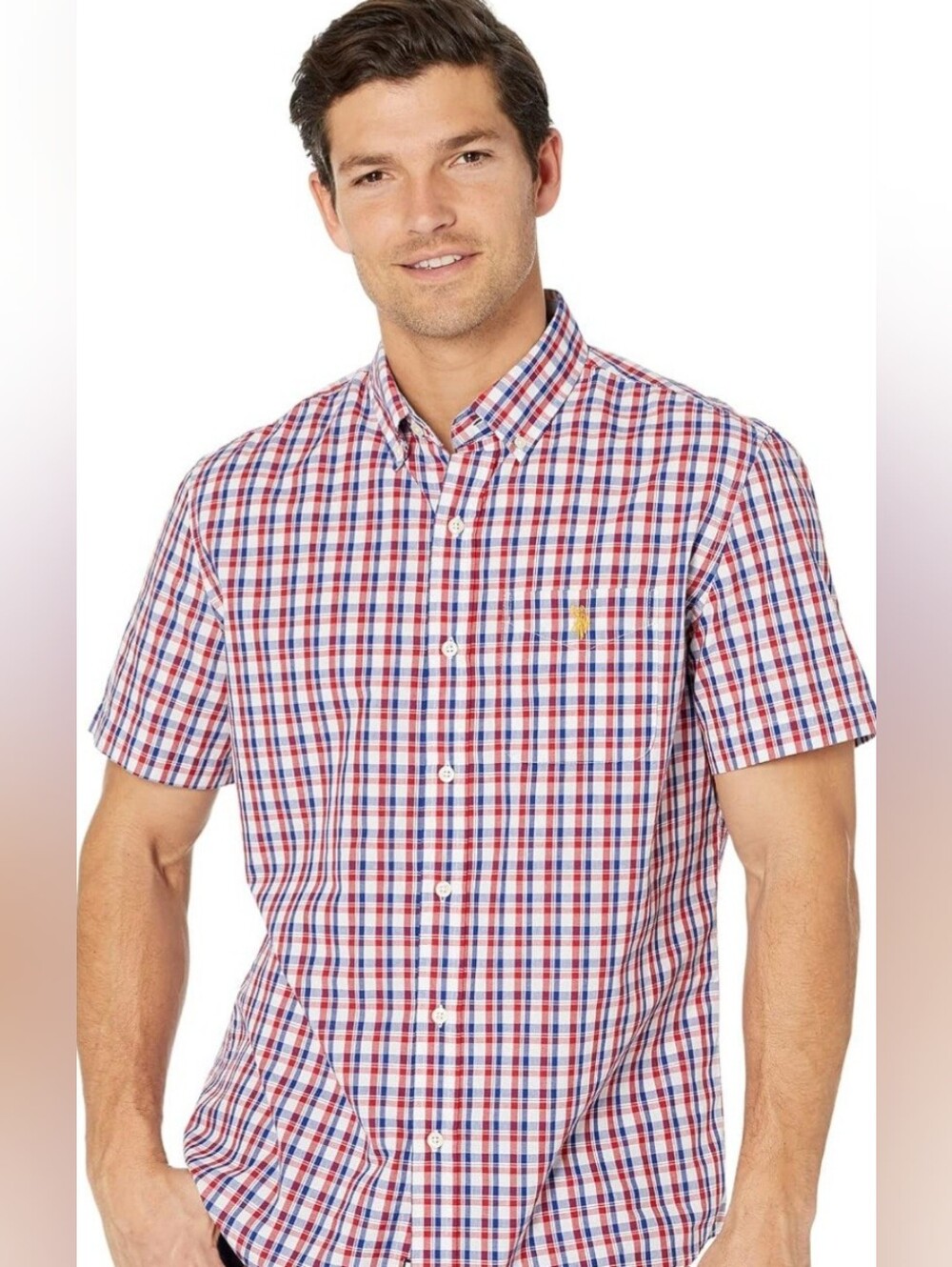 U.S. Polo Assn. Men's Short Sleeve Button Down Shirt Sze:Medium